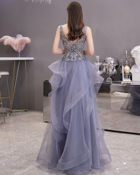 Fit And Flare Sleeveless Sweet 16 Dress Long Cute Cocktail Prom Dress Low Cut Open Back A Line